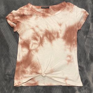 Brandy Melville, maroon, tie-dyed Tee